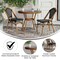 Flash Furniture Bordeaux French Bistro 31.5in. Table, Black and White PE Rattan, Glass Top w/2 Stack Chairs SDA-AD641012-80-2001-BKWH-NAT-GG - alternate 5